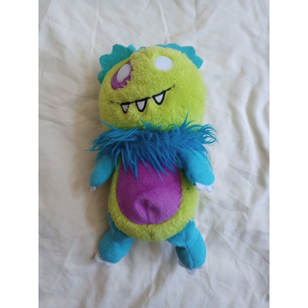 Demdaco Nat & Jules Monster Plush Stuffed Toyβ Muffles Green Blue Purple Lovey